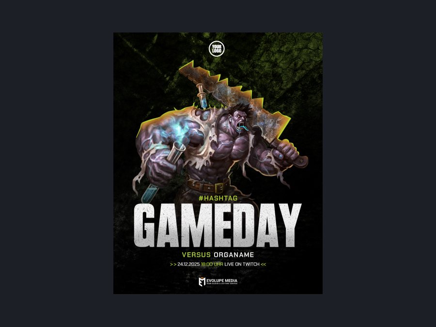 Gameday-Poster – League of Legends - Grün