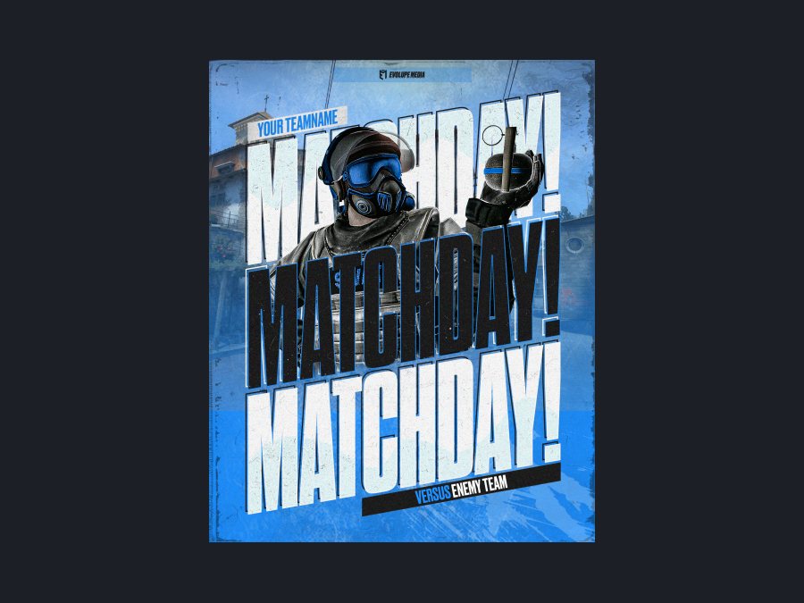 Matchday-Poster – Urban Blau