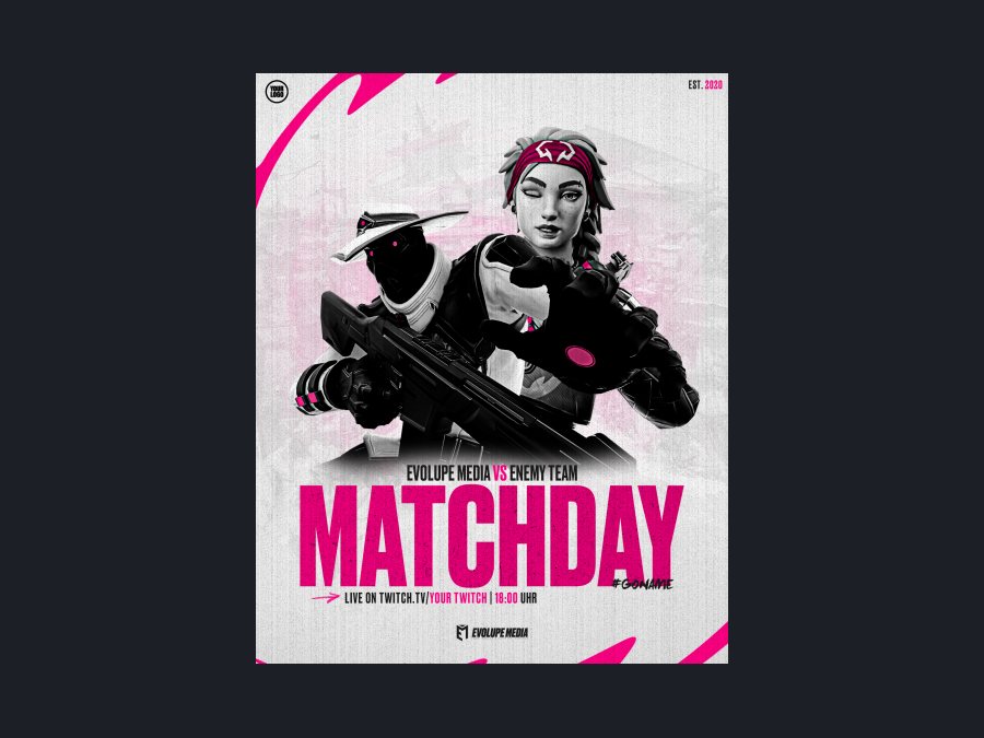 Matchday-Poster – Pink Hell mit Stream-Link